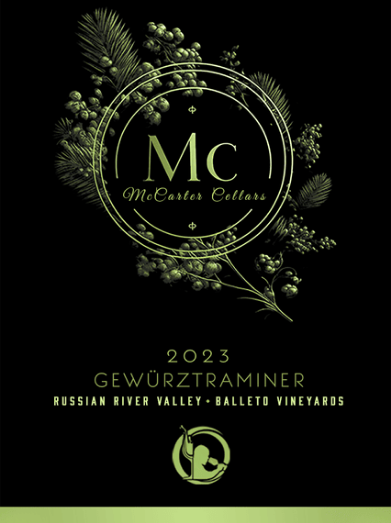 2023 Russian River Valley Dry Gewurtztraminer label